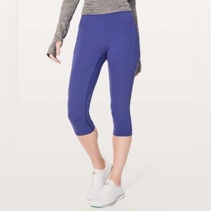 Lululemon Lead The Pack Stony Grape crop leggings tights 23" size 6